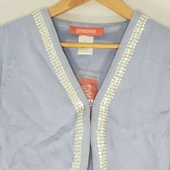 Vintage Gymboree Cardigan Sweater Size 4 Mauve NWT 2005 Romantic Garden Sequined - Picture 3 of 5